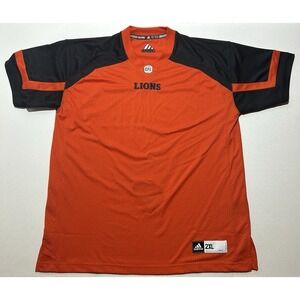 ORANGE BC Lions Black CFL Football ADIDAS Jersey Men's Size XXL Genuine EUC